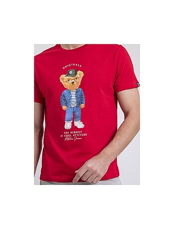 Nobenito t-shirt met ronde hals van puur katoen