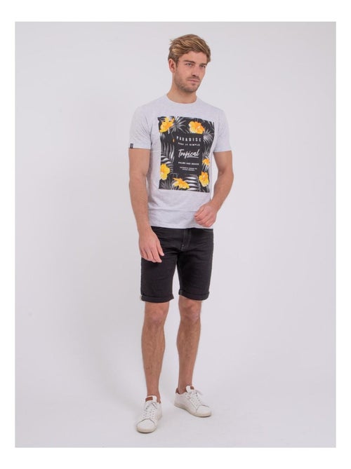 NOCTAVIO T-shirt met korte mouwen, ronde hals en gemaakt van puur katoen. - Kiabi