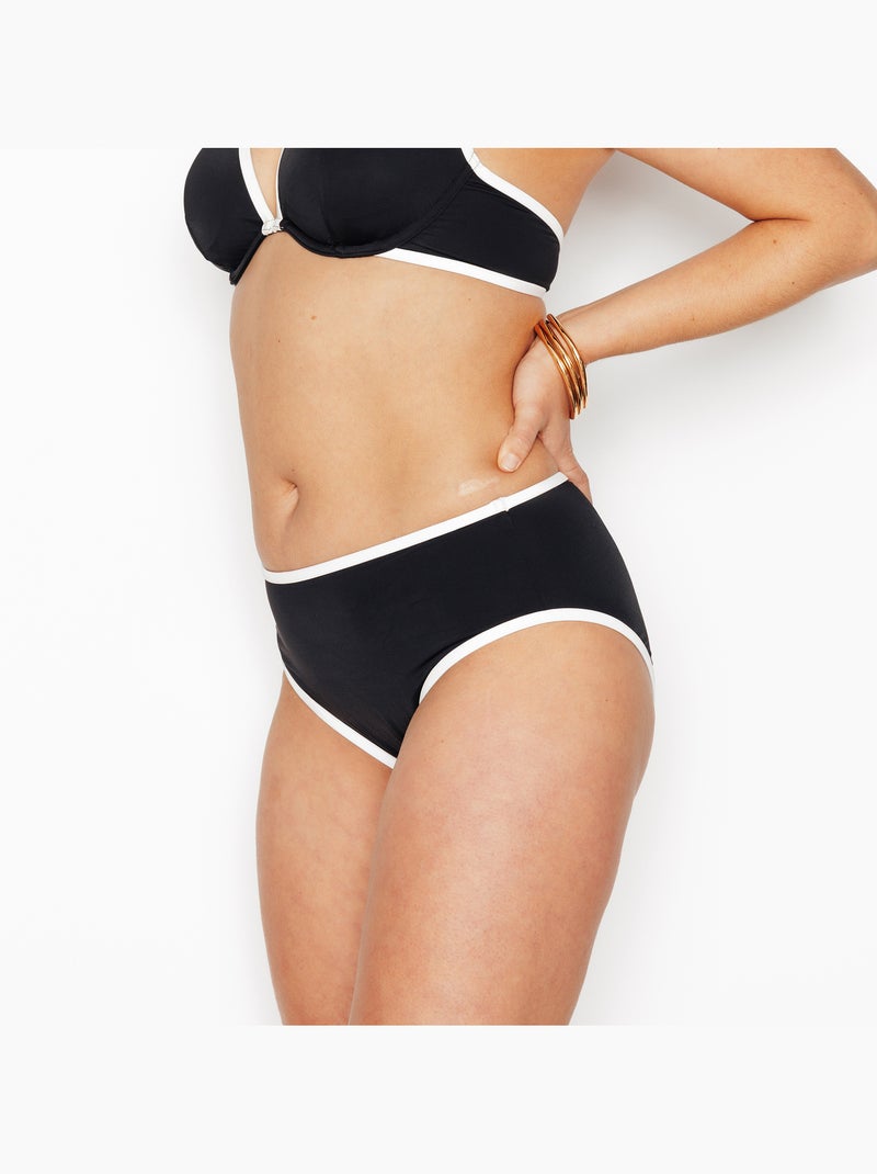 Noeli badpak hoge slip zwart Zwart - Kiabi