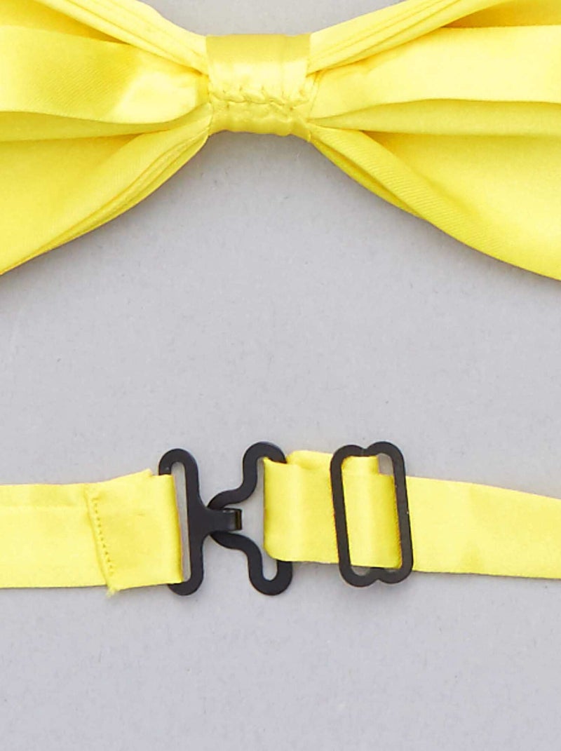 Noeud papillon fluo jaune - Kiabi