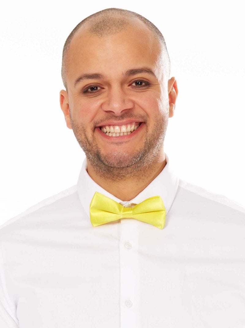 Noeud papillon fluo jaune - Kiabi