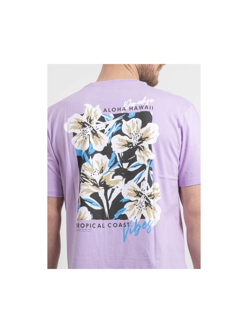 Nofenix oversized t-shirt met ronde hals van puur katoen Paars - Kiabi