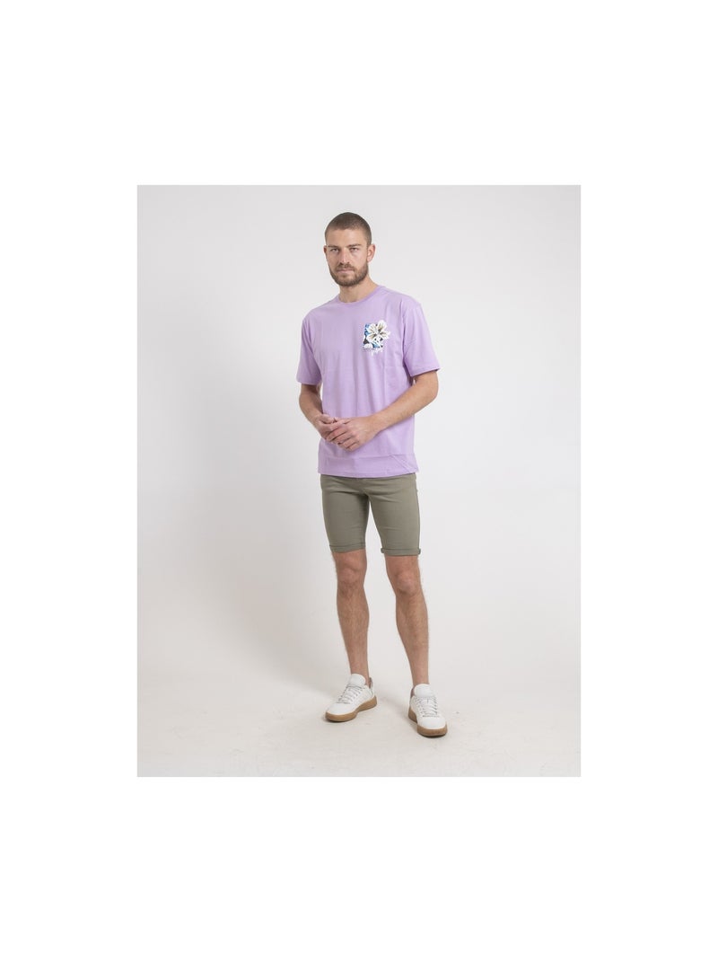 Nofenix oversized t-shirt met ronde hals van puur katoen Paars - Kiabi