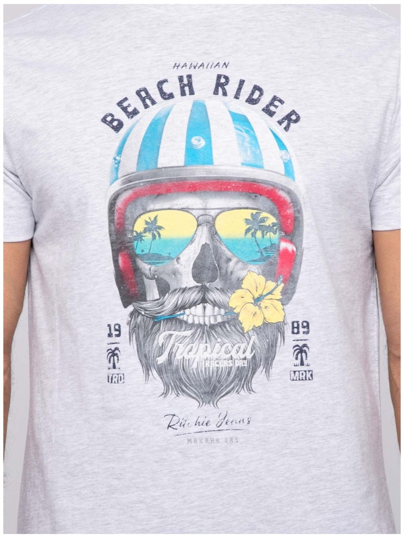 Noleric t-shirt met korte mouwen Ecru - Kiabi