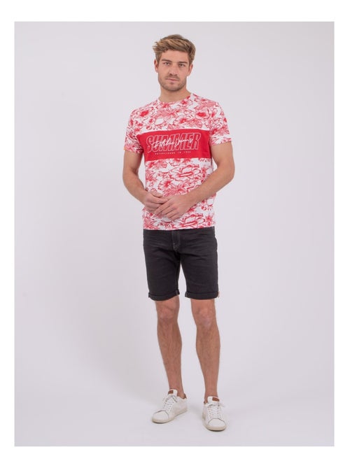 NOLIBA T-shirt met korte mouwen, ronde hals en gemaakt van puur katoen. - Kiabi