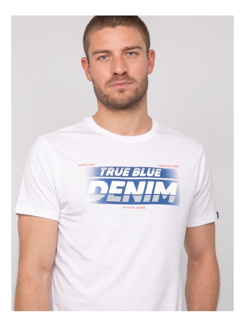 Noloup katoenen t-shirt met patroon Wit - Kiabi