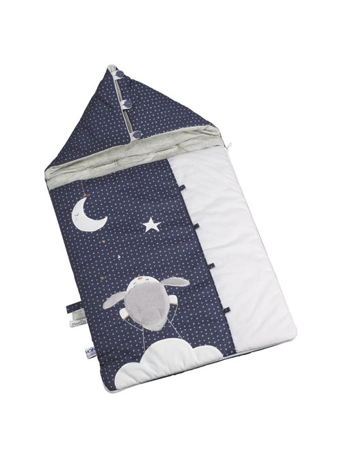 Nomade-slaapzak voor baby's met schapenmotief, 0-3 maanden, van katoen, blauw - Kiabi