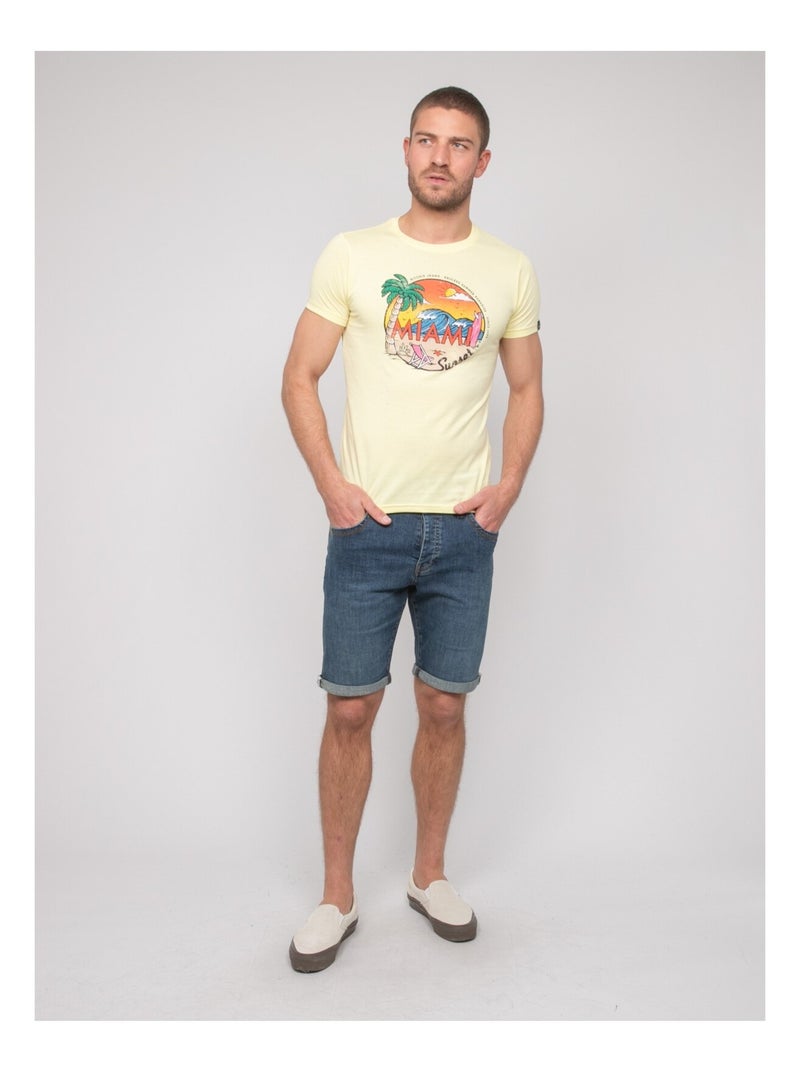 Nopicale katoenen t-shirt met patroon Geel - Kiabi