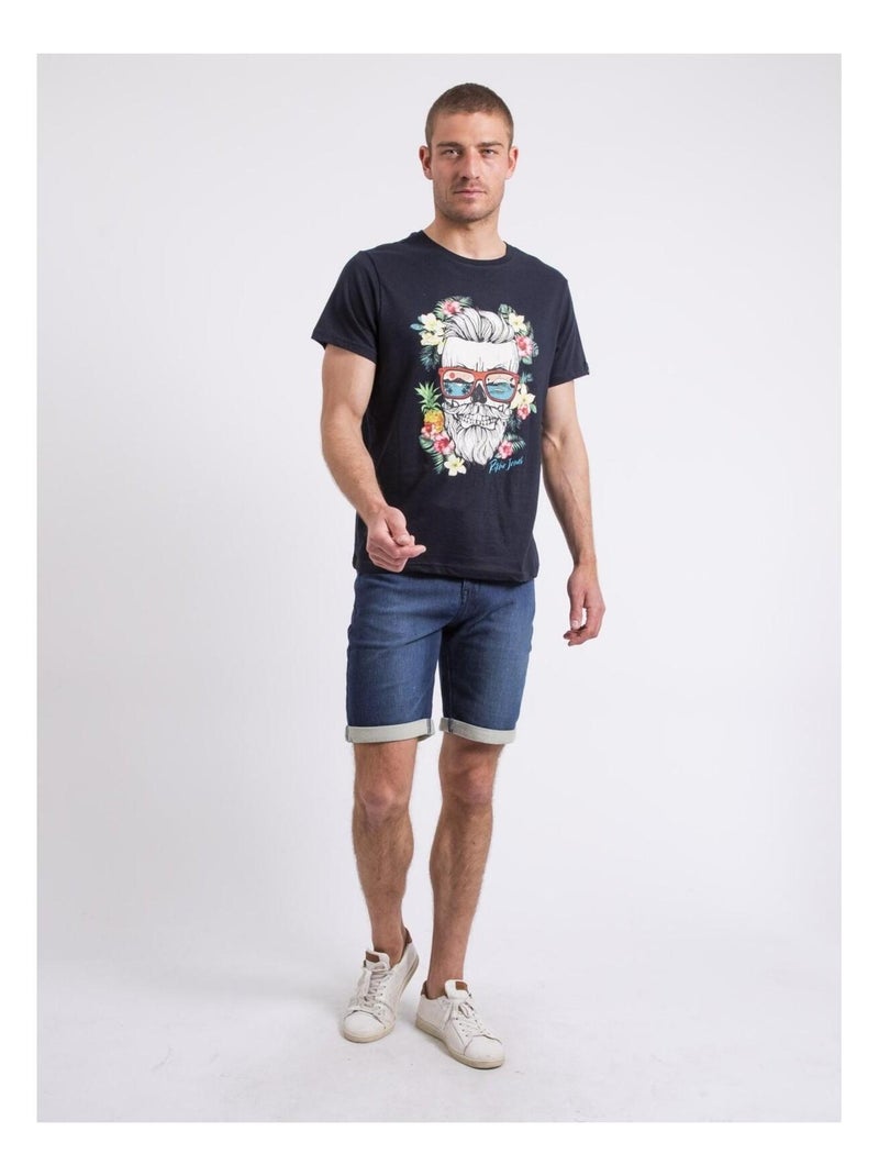 Nopiluca t-shirt met ronde hals Marineblauw - Kiabi