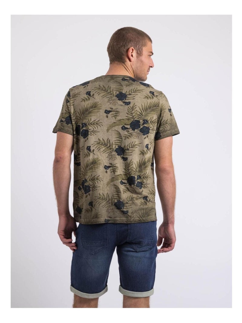 Nopyou t-shirt met ronde hals Kaki - Kiabi