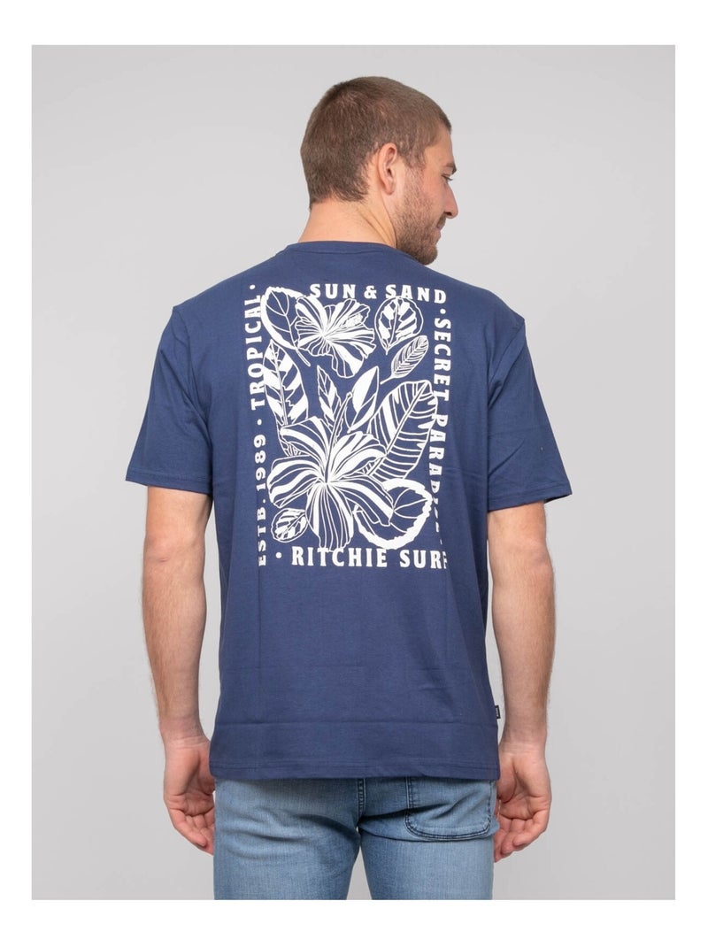 Noripac katoenen t-shirt met patroon Blauw - Kiabi