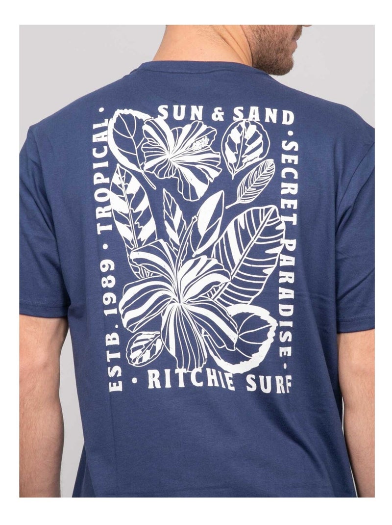 Noripac katoenen t-shirt met patroon Blauw - Kiabi