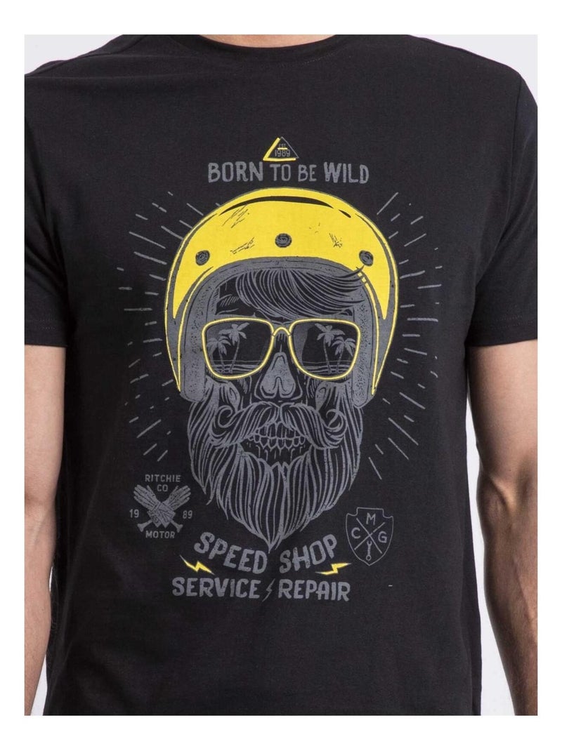 Noshop t-shirt met ronde hals Zwart - Kiabi