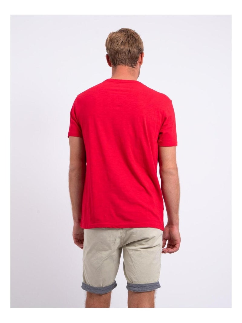 NOTELOX T-shirt met korte mouwen, ronde hals en gemaakt van puur katoen Rood - Kiabi