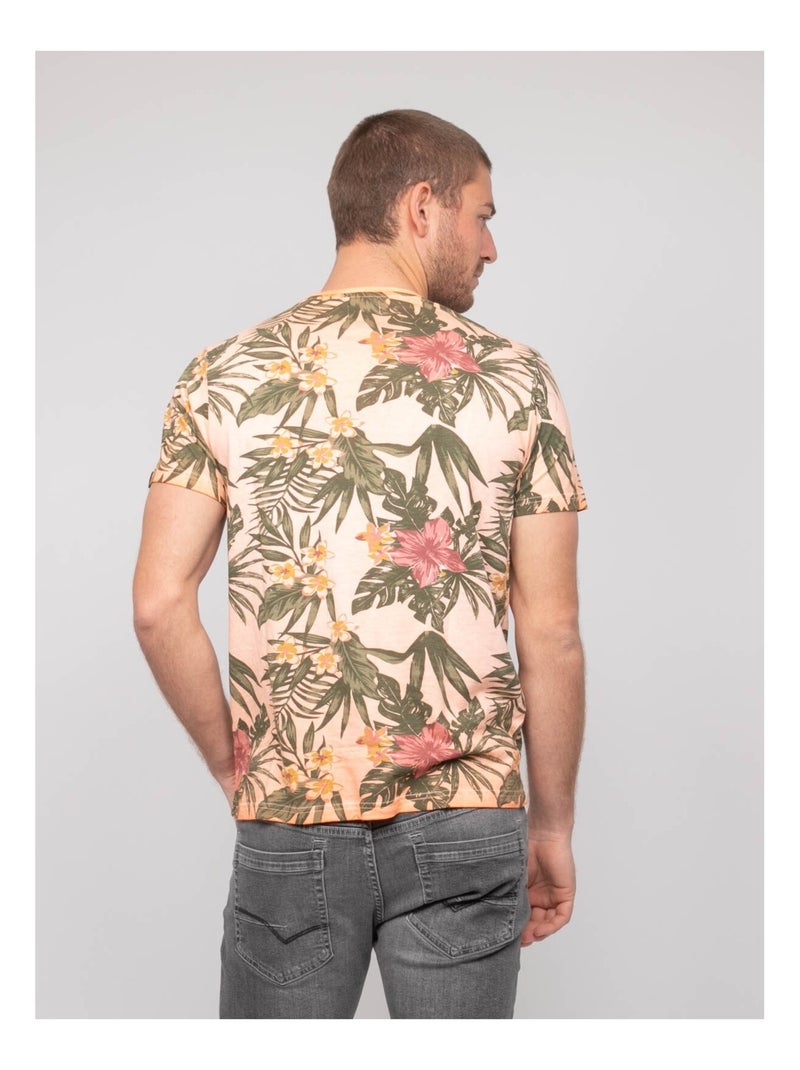 Noubomel katoenen t-shirt met patroon Koraaloranje - Kiabi