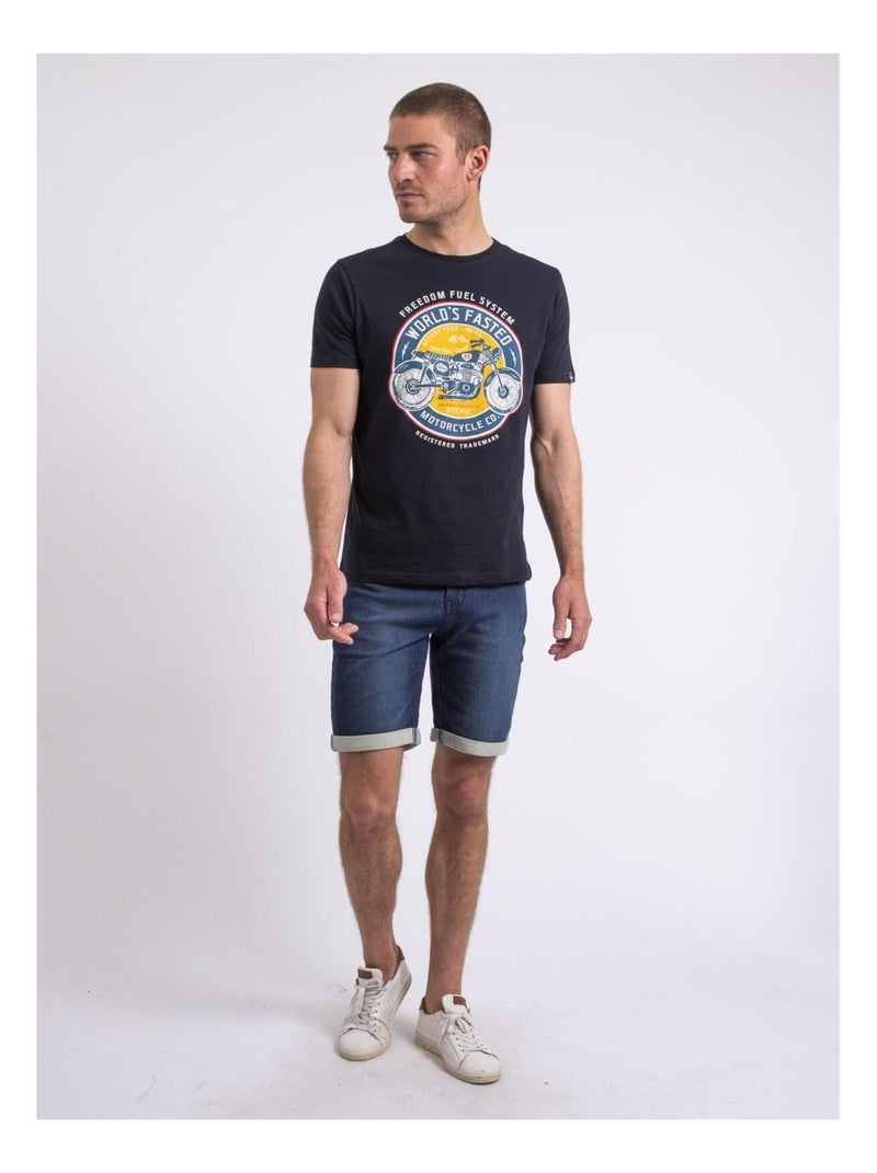 Noucas t-shirt met ronde hals Marineblauw - Kiabi