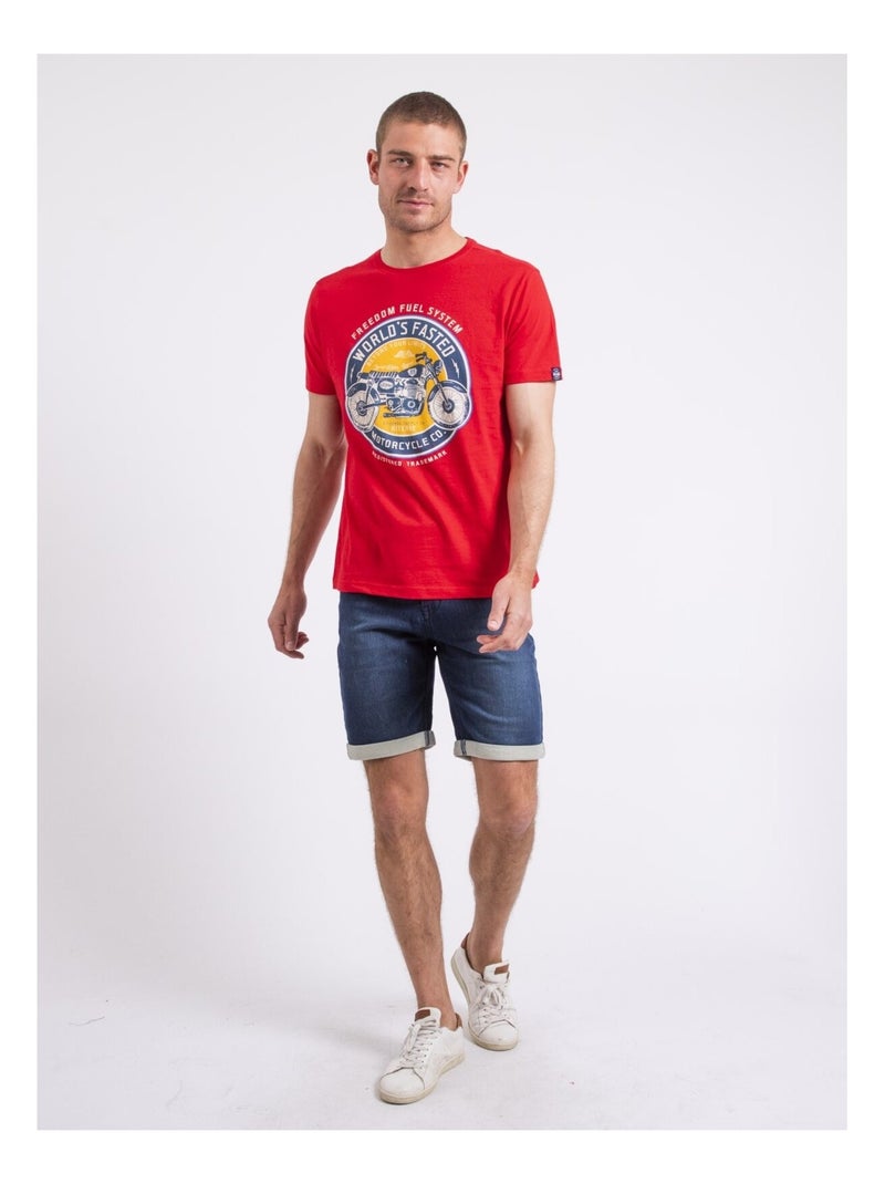 Noucas t-shirt met ronde hals Rood - Kiabi