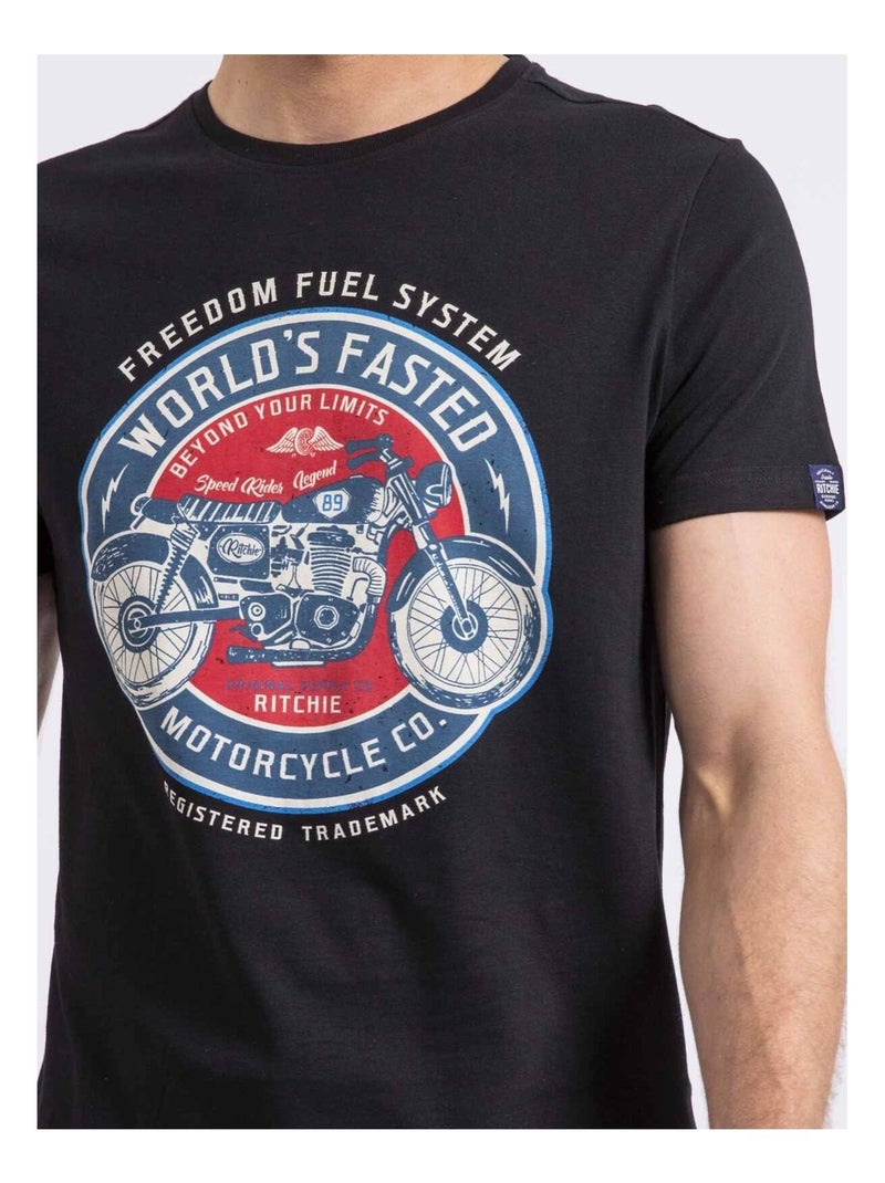 Noucas t-shirt met ronde hals Zwart - Kiabi