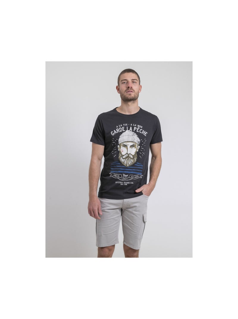 Noulandy t-shirt met ronde hals van puur katoen Antracietgrijs - Kiabi