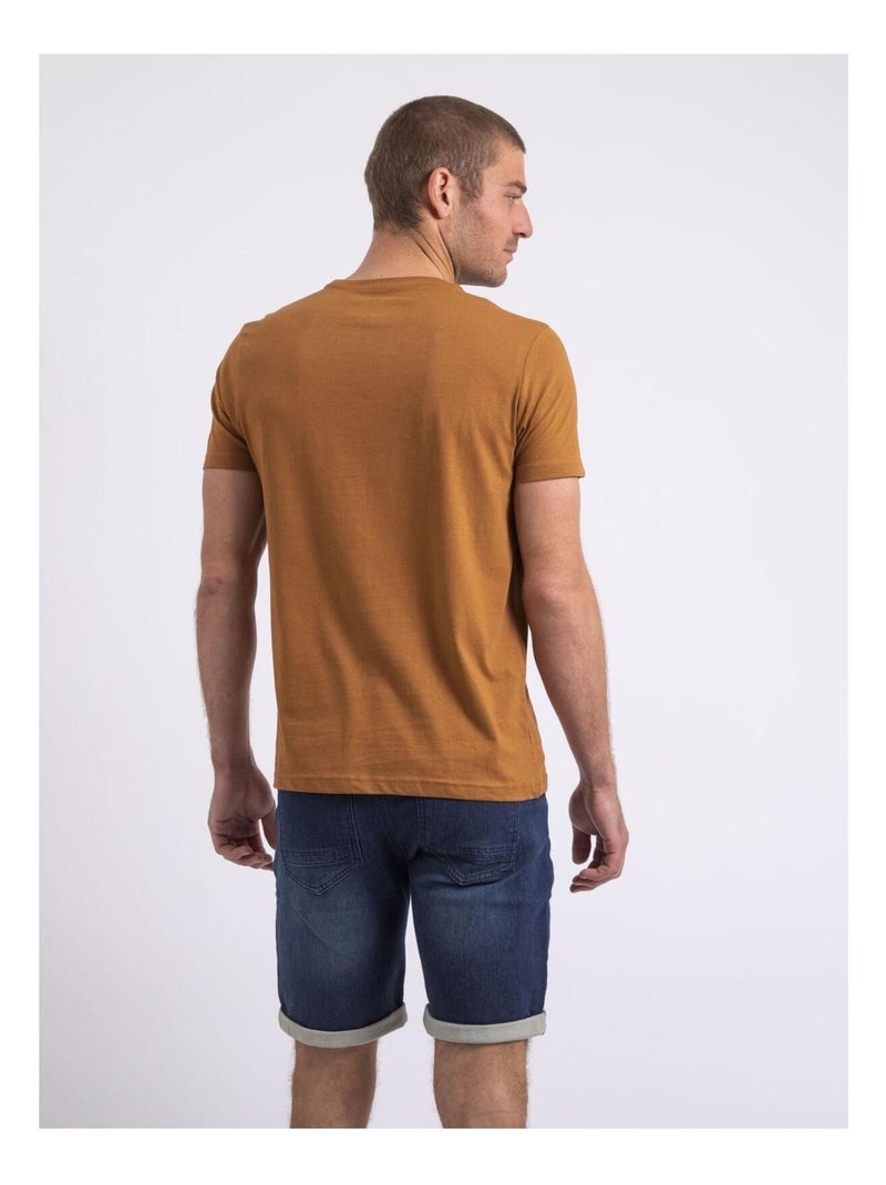 Noumars t-shirt met ronde hals Caramelbruin - Kiabi