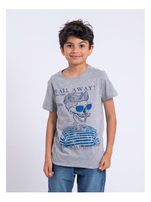 NOUMICK-J T-shirt met korte mouwen, ronde hals en gemaakt van puur katoen - Kiabi NOUMICK-J T-shirt met korte mouwen, ronde hals en gemaakt van puur katoen - Kiabi