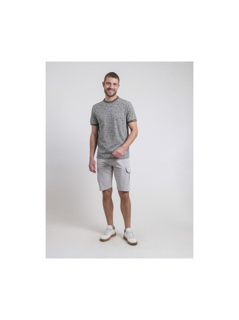 Noyuki t-shirt met ronde hals van puur katoen Kaki - Kiabi