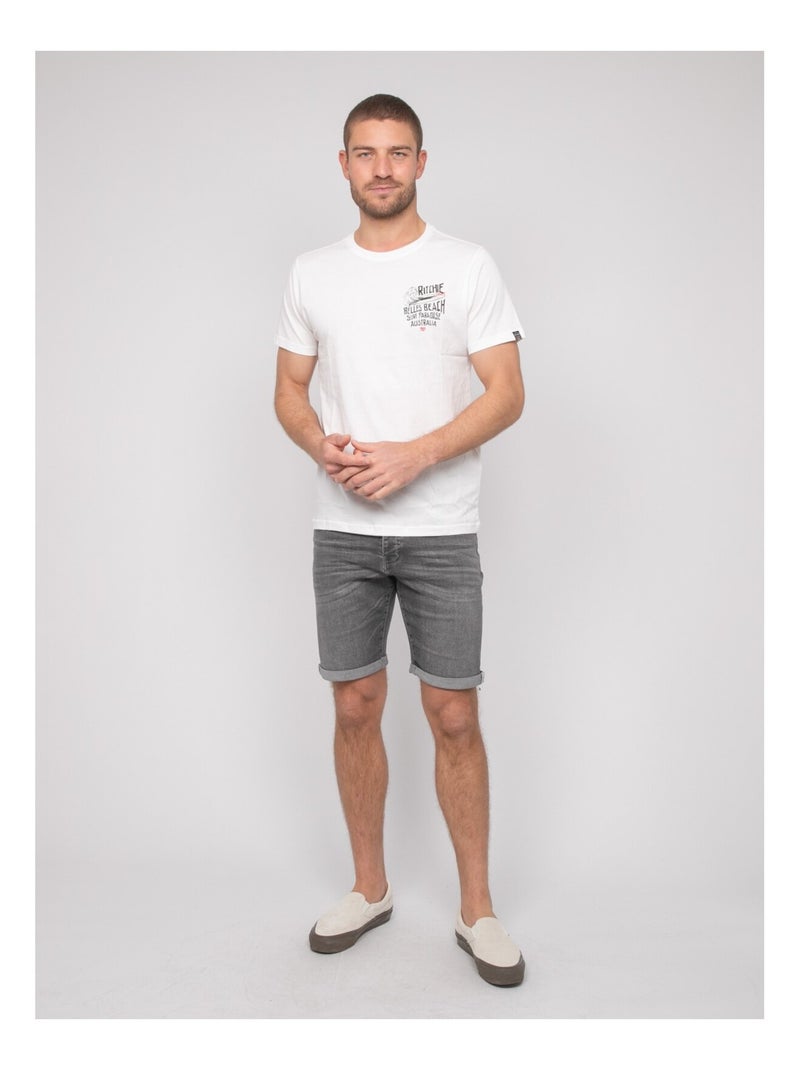 Nrnage katoenen t-shirt met patroon Ecru - Kiabi
