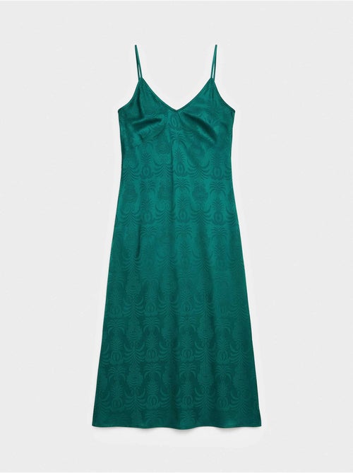Nuisette couleur vert bouteille en jacquard de satin - Kiabi