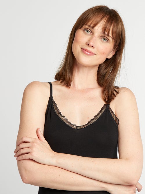 Nuisette courte en dentelle - Kiabi