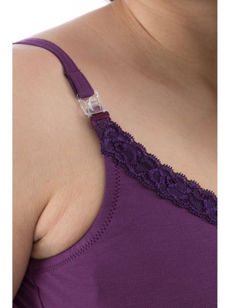Nuisette de grossesse de d'allaitement lilas 'bogema' Violet - Kiabi