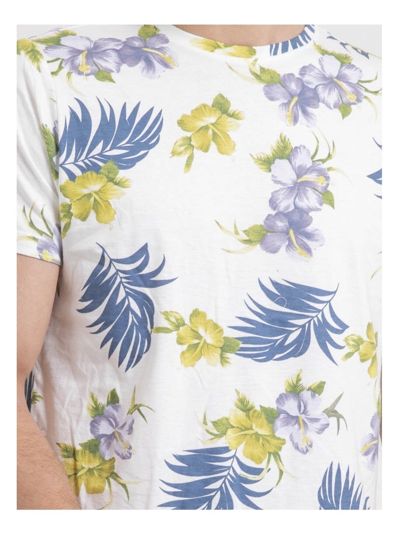 Nulibis puur katoenen t-shirt met ronde hals Ecru - Kiabi