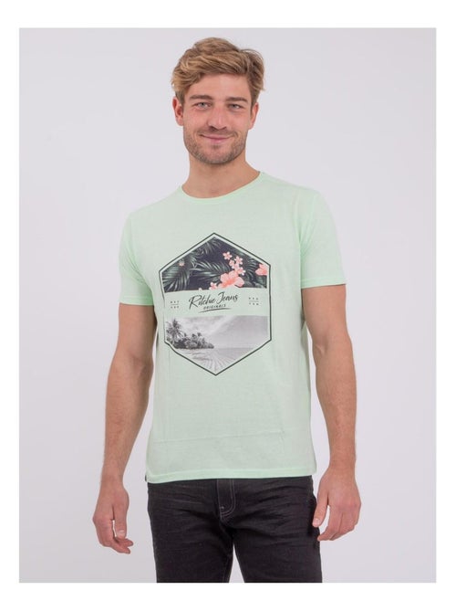 NUMADOC T-shirt met korte mouwen, ronde hals en gemaakt van puur katoen - Kiabi