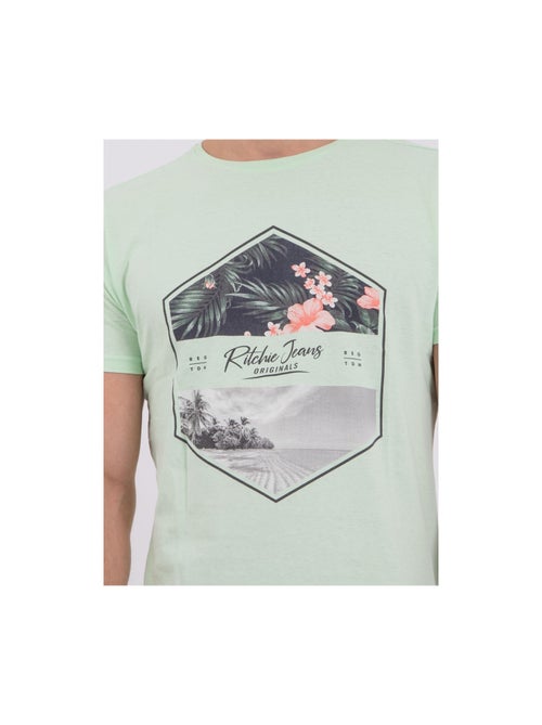 NUMADOC T-shirt met korte mouwen, ronde hals en gemaakt van puur katoen - Kiabi