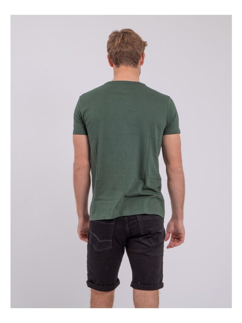 NUMATIS T-shirt met korte mouwen, ronde hals en gemaakt van puur katoen. Groen - Kiabi