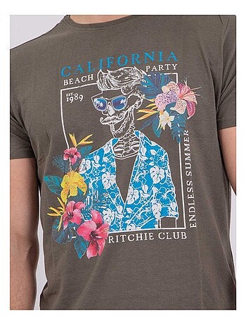 NUMILAN T-shirt met korte mouwen, ronde hals en gemaakt van puur katoen