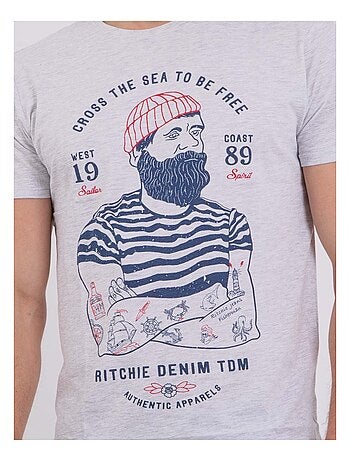 NUPLATON T-shirt met korte mouwen, ronde hals en gemaakt van puur katoen