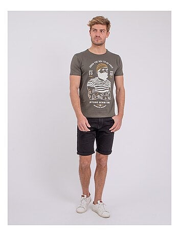 Nuplaton t-shirt met korte mouwen, ronde hals en gemaakt van puur katoen