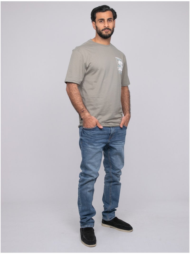 Nurbolo oversized t-shirt met korte mouwen Kaki - Kiabi