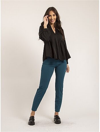 Oana geplooide blouse