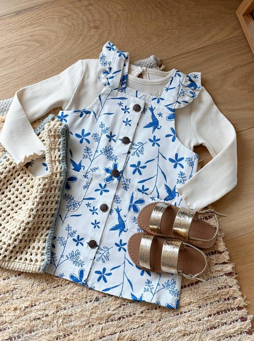 Ocean of Love ecru denim babyjurk - Kiabi