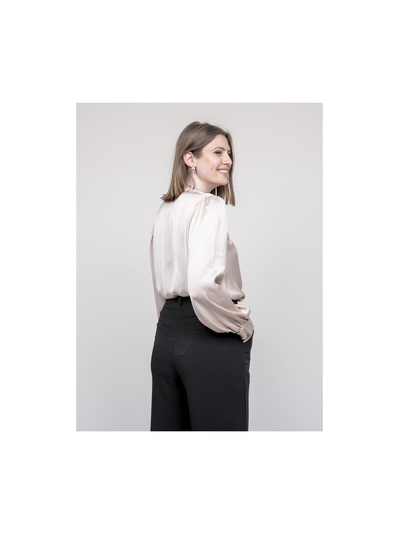 Odina satijnen overhemd Beige - Kiabi