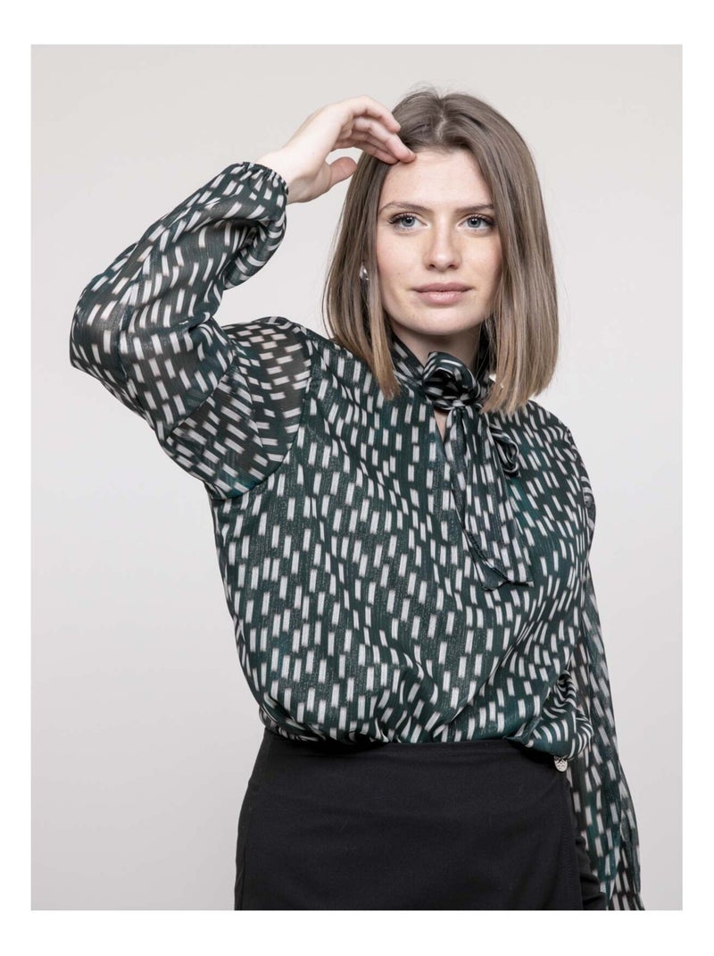 Odivine blouse met print Groen - Kiabi