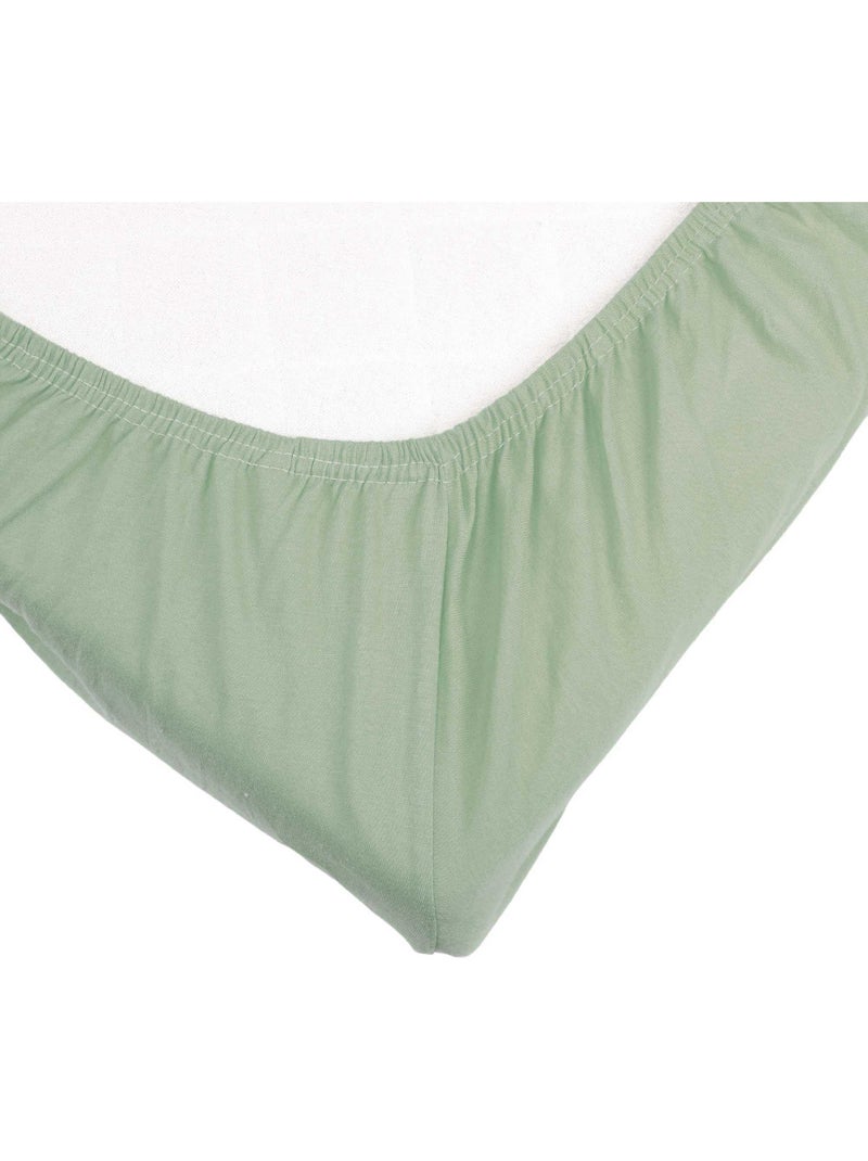 Oeko-tex hoeslaken voor baby's Olijfgroen - Kiabi