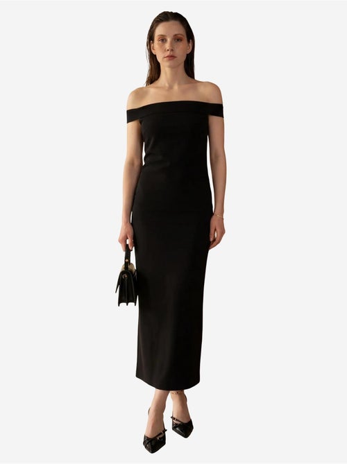Off-shoulder bodycon maxi-jurk met split my fashion - Kiabi