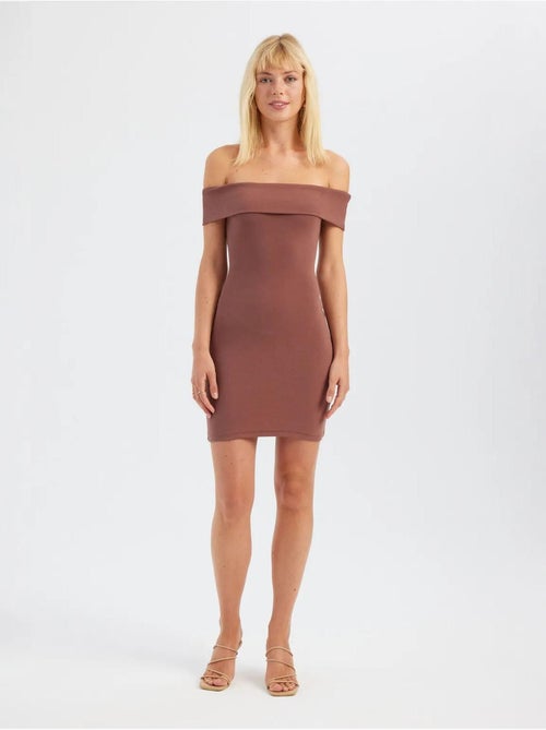 Off shoulder mini bodycon jurk hiccup - Kiabi Off shoulder mini bodycon jurk hiccup - Kiabi