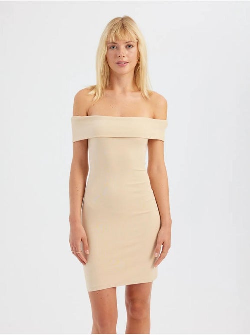 Off shoulder mini bodycon jurk hiccup - Kiabi Off shoulder mini bodycon jurk hiccup - Kiabi