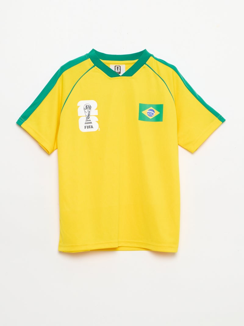 Officieel gelicentieerde 2-delige set met shirt en short van de FIFA Wereldbeker 26™ Geel - Kiabi