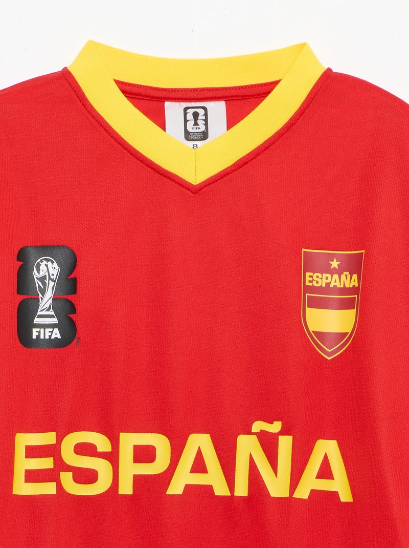 Officieel gelicentieerde T-shirts van het FIFA Wereldkampioenschap 26™ - Brazilië Rood - Kiabi