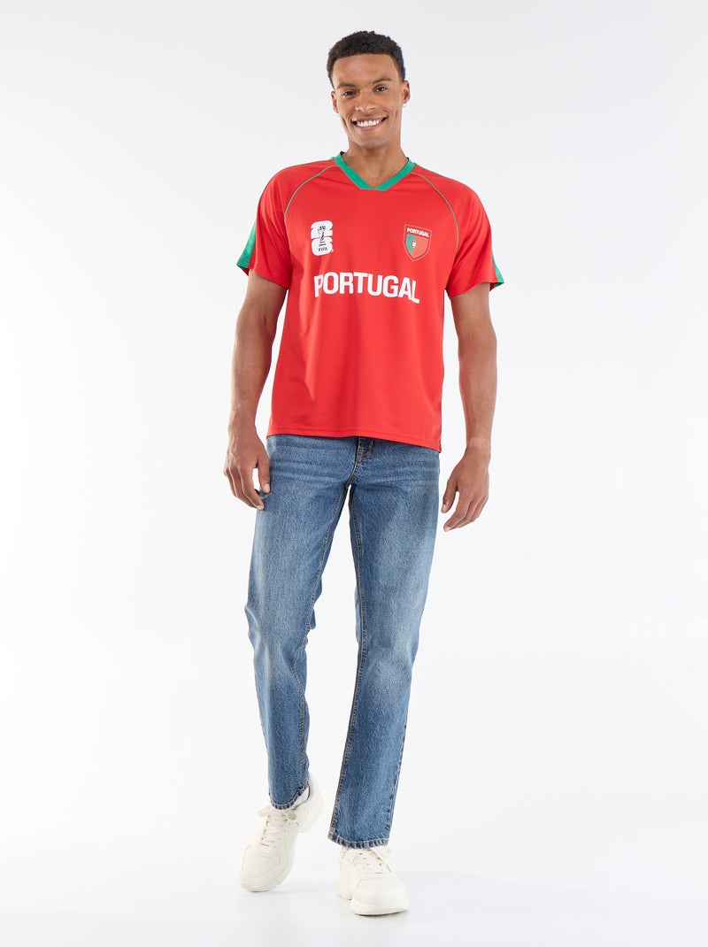 Officieel gelicentieerde T-shirts van het FIFA Wereldkampioenschap 26™ - Portugal Rood - Kiabi