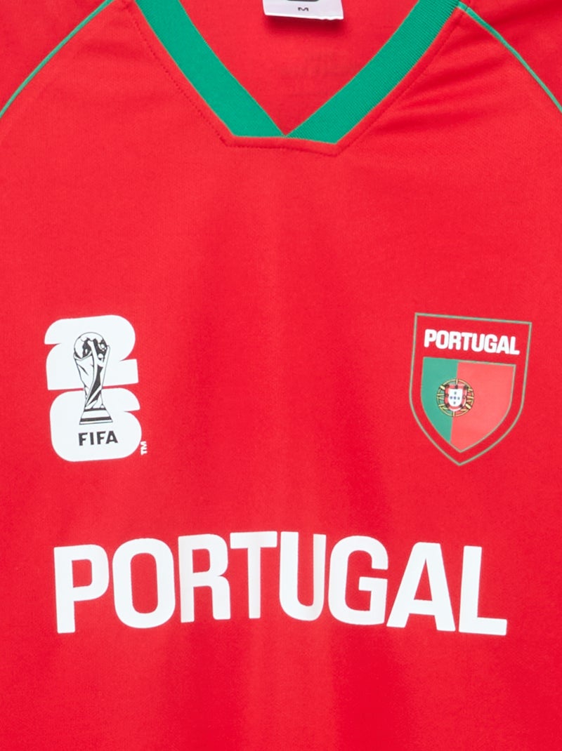 Officieel gelicentieerde T-shirts van het FIFA Wereldkampioenschap 26™ - Portugal Rood - Kiabi